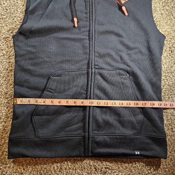 Under Armour Project Rock Terry Sleeveless Full-Zip Hoodie Men's Size M 1377434 - Picture 6 of 9